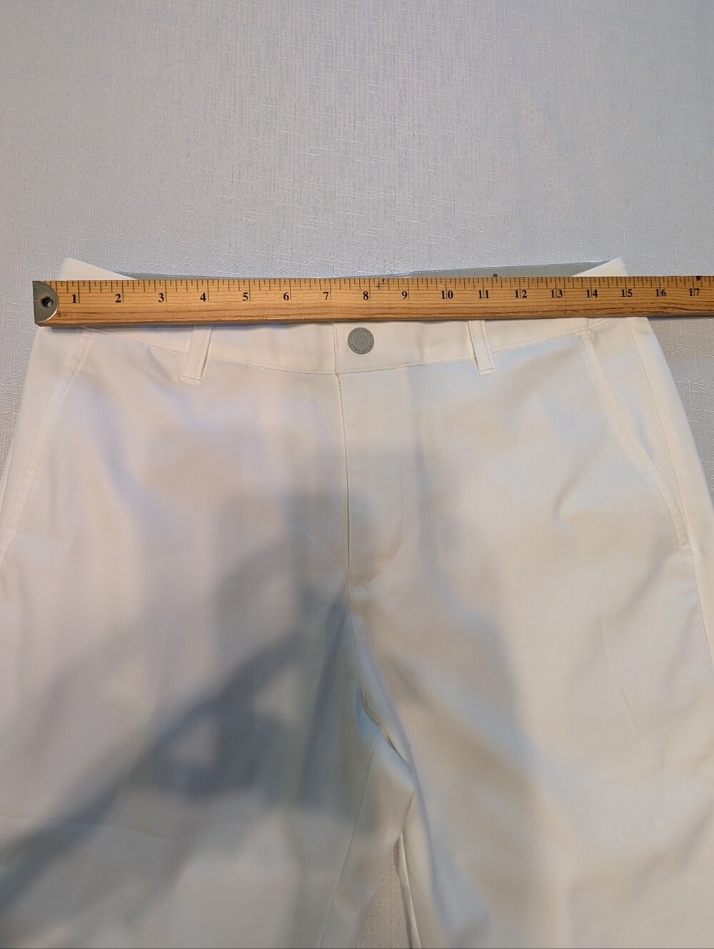 Puma Golf White Performance Flat Front Trousers Pants Size 30x30 New Without Tag - Picture 2 of 6